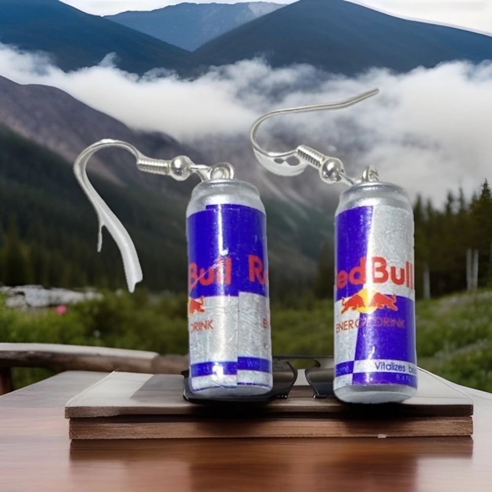 Red bull  mini can Earrings
